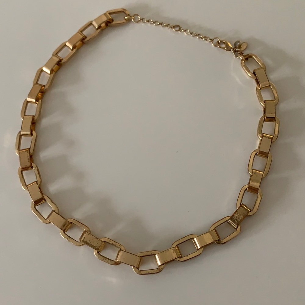 Express Large paper clip chain necklace